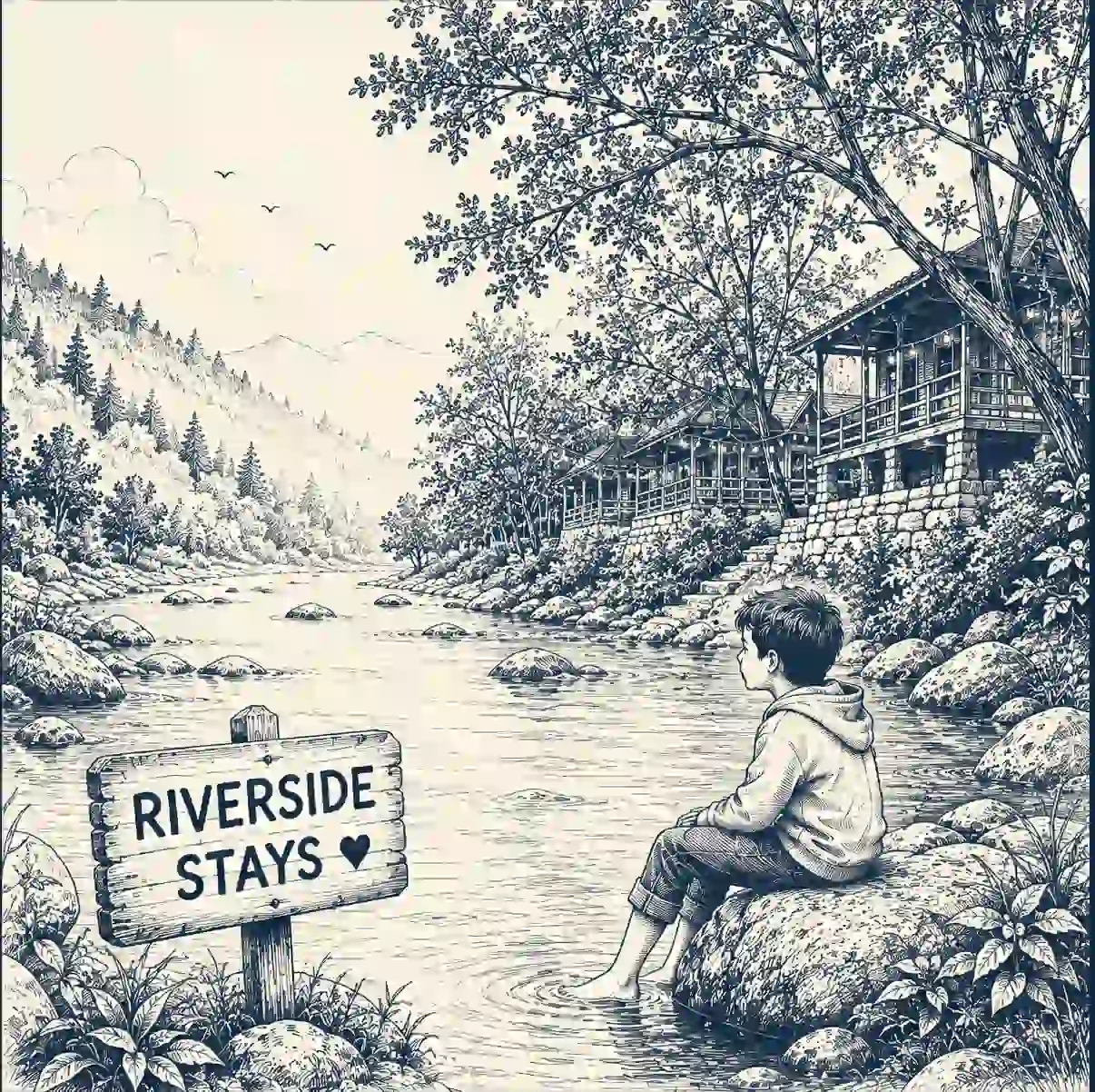 Riverside stay illustration